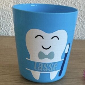 Zahnputzbecher Krawättli - wähle dein Wunschname & deine Farben